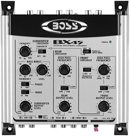 Авто Електронен Кросоувър Boss Audio Systems Bx45 2 с 3-бандов предварително усилване - Сребристо-Черен