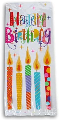 Чанти за Добив на Чело, Честит рожден ден с Дизайн на Свещи за Рожден Ден - 25 парчета