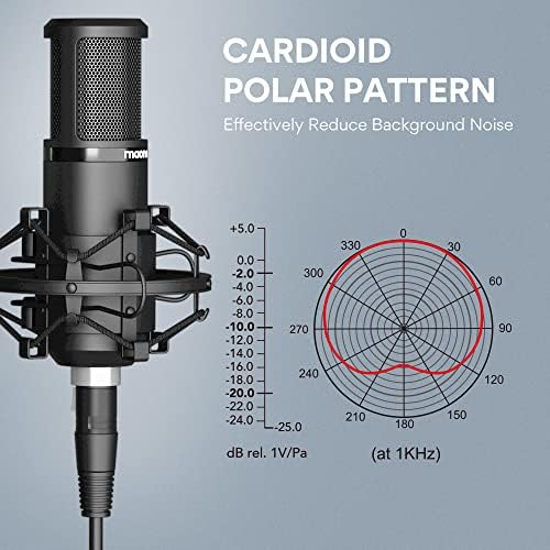Микрофон MAONO AU-PM320S XLR с комплект от динамични микрофони PD200X за подкаст, студия, стрийминг на живо, Запис на вокали