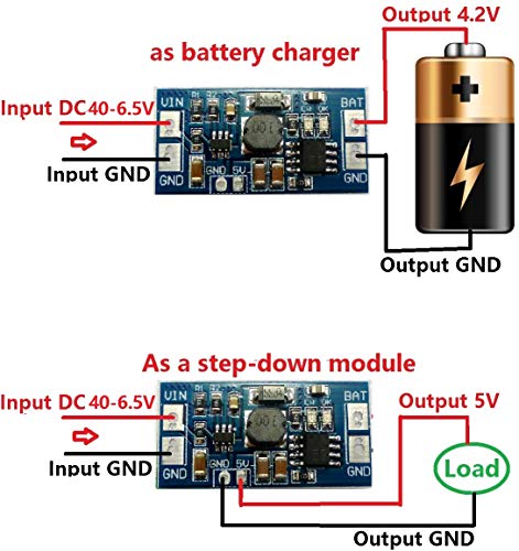 Зарядно 2 в 1 и Преобразувател на постоянен ток в постоянен модул за зарядно устройство 9 В 12 В 24 В до 4.2 (1)