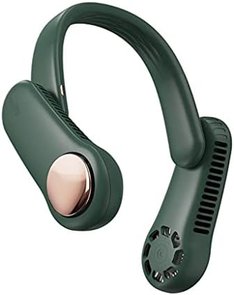 n/a Маточната Фен Акумулаторна Фен 2400 ма Безшумен USB Преносим Безлопастный Вентилатор за Дома Външни Шийни Фенове Преносим Климатик (Цвят: зелен)