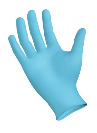 Нитриловая ръкавица Sempermed GSNF104 GripStrong, Без прах, Текстурирани, Голяма Опаковка 1000