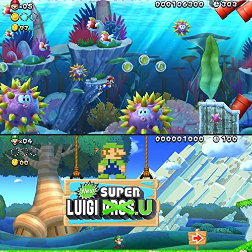 Нови братя Супер Марио . U Deluxe - Nintendo Switch с Притежателя на игралната карта PremGear на 24 слота и Кърпа За почистване