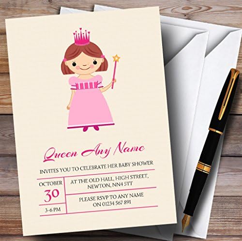 Пощенска картичка Зоопарк Розова Принцеса С Покани на Магическа Пръчка Покани за участие В Детски Душ