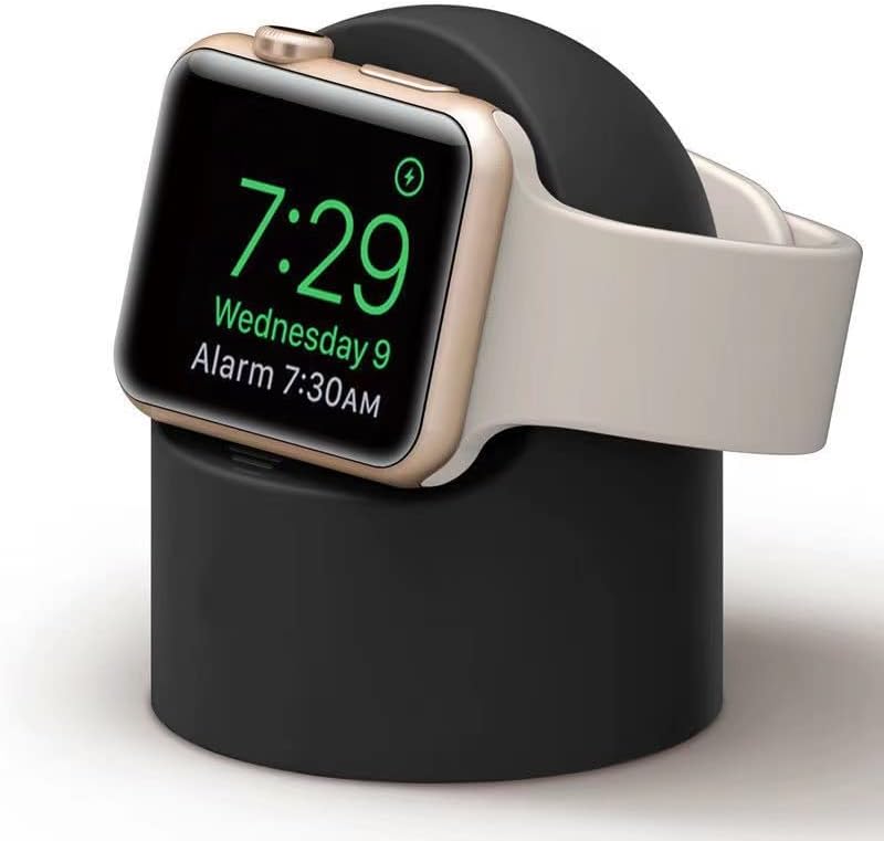 Поставка за зарядно устройство Dongmet, съвместима с Apple Watch Серия 7 6 SE 5 4 3 2 1, док-станция за зареждане на iWatch (черен)