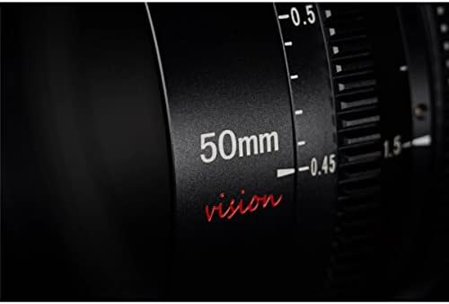 7artisans Фотоелектричния 50-мм кинообъектив Т1.05 Визия за Micro Four Thirds, черен