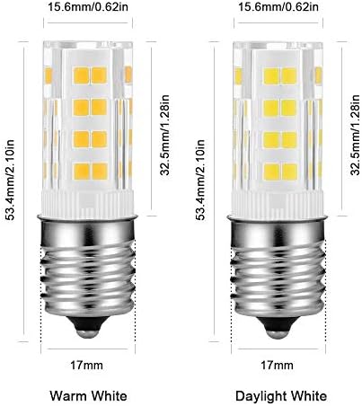 Светлини за микровълнова фурна под аспиратор E17 Base Точно подходящ за микровълнова фурна Whirlpool - Led лампа за микровълнова е Подходяща за Maytag Kenmore GE Amana Над абсорбатор з