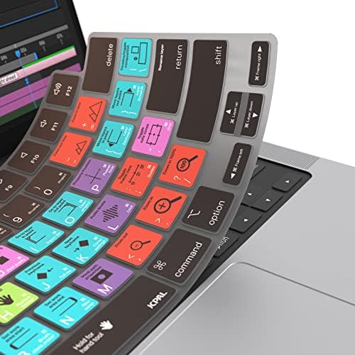 JCPal Ръководство на комбинация от клавиши Adobe After Effects Калъф за клавиатура 2021/2023 M1 / M2 Apple MacBook Pro 14-инчов MacBook