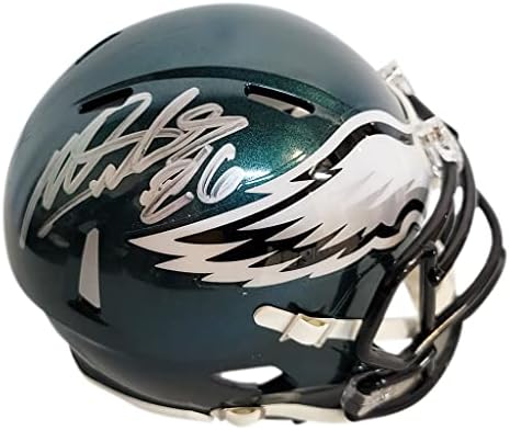 Мини-каска Philadelphia Eagles с автограф Майлс Сандерса - подписан от ръцете и заверени JSA