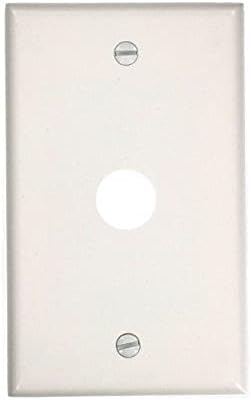 Стенни панел за телефон/кабел Leviton 88017 с дупка 0,625 инча, Стандартен размер, Термореактивный, Закопчалка под формата на