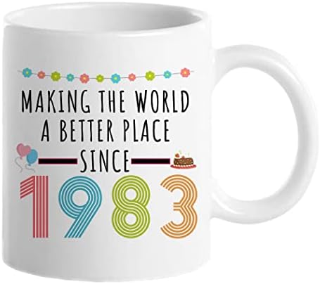 Подарък за 40-ия рожден ден на жени, Забавен Подарък Кафеена чаша на 40 години, Чаши за 40-ия рожден ден на 1983 година за Нея, майка