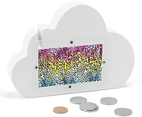 Цветът на Кожата на Леопард Прасенце Облак Форма на Монета Банка Пари за Момчета И Момичета Подаръци