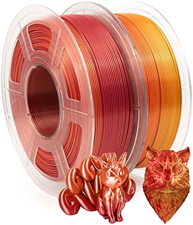 iSANGHU 2 опаковки Градиентной копринени нишки PLA за 3D-принтер, Конци PLA, като цвят, 1,75 mm +/-0,02 мм, Конец за 3D печат за повечето