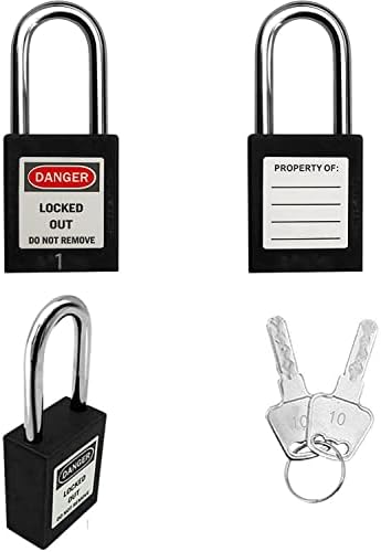 SAFBY 50 Различни блокировочных брави с ключ и 50 запирающими на етикети - катинари Лото Safe за станции и устройства за заключване с отбелязване