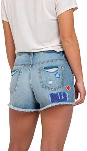 Дънкови къси панталони с Логото на женски отбор от NFL Бъфало Биллс - 4