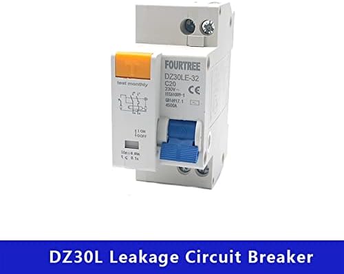 gande 1бр DPN DPNL DZ30L DZ30 Мини Автоматичен прекъсвач изтичане на остатъчен ток, Домакински MCB които се разпределят капацитета на 4,5 КА (Размер: DZ30LE, цвят: 25A)