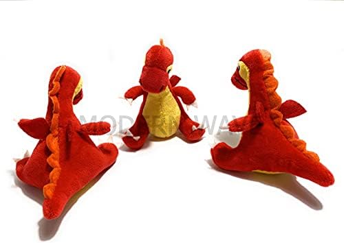 МОДЕРНА Волнисто-Скрипучая Плюшен играчка за Кучета - Интерактивна играчка-пъзел под формата на Протеини на криеница за куче със Среден размер (Вулкан и Дракони)