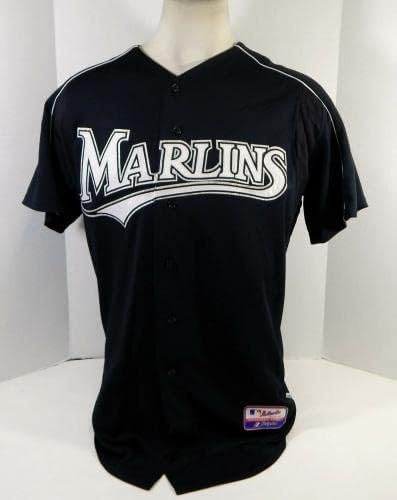2003-06 Флорида Марлинз Хосе Гарсия 64 Използвана в игра Черна Риза BP ST L 144 - Използваните в играта тениски MLB