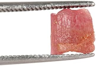 Сертифициран GEMHUB насипен лечебен кристал Розов турмалин Необработени диаманти 3,30 карата. Насипен скъпоценен камък за чакра.