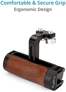 Мини-странична дръжка PROAIM Snaprig Wood Mini (козела стана определяне на 1/4 -20) за камера Кейдж & Rig. Ергономична ръкохватка
