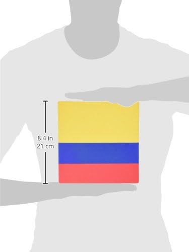 Подложка за мишка 3dRose LLC 8 x 8 x 0,25 инча, знамето на Колумбия, Златни /Жълти/ Сини / Червени Хоризонтални ивици, Патриотичен Меркосур