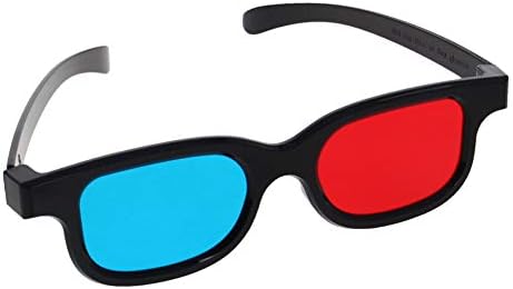Othmro 5 бр. Здрави Очила в 3D стил, Очила за Гледане на 3D филми, Игри Очила, Червено-Сини 3D Очила, Пластмасова Дограма, Черна Леща от смола за Гледане на домашни филми на 3D-