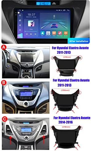 Android 12 Авто Радио, Мултимедиен Плейър за Hyundai Elantra Avante 2011- Авто Стереонавигационный GPS-устройство с Камера Carplay Bluetooth,