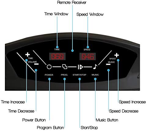 Вибрираща симулатор за фитнес Hurtle Crazy Fit - устойчива на плъзгане вибрационна платформа за упражнения с вградени високоговорителя Bluetooth, идеална за всички типове физ
