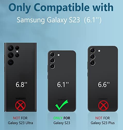 Калъф FNTCASE за Samsung Galaxy S23 Case: Сверхпрочный Здрав устойчив на удари Защитен калъф с кобур на колана си и поставка за
