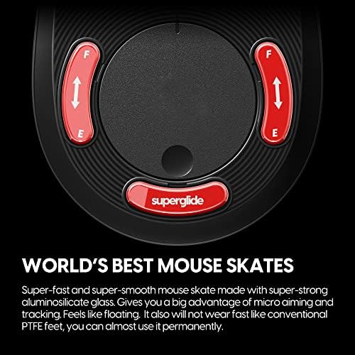 Superglide - Най-бързи и гладки Крачета на мишката / Кънки от ултра силна безупречно стъкло на Бърза Гладка и здрава подметка за Logitech