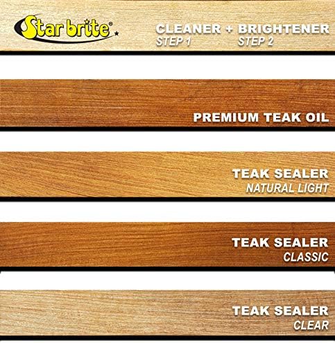 Масло STAR BRITE Premium Golden Teak - мерки и Теглилки, консервант и финала за външно приложение от тиково дърво и други ценни породи дърво