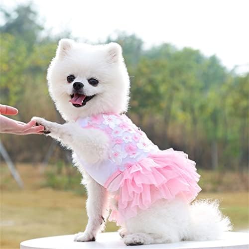 LEPSJGC Аксесоари за домашни любимци Дантелено Рокля за кучета Рокли за домашни любимци, за Сватба, за рожден Ден (Цвят: