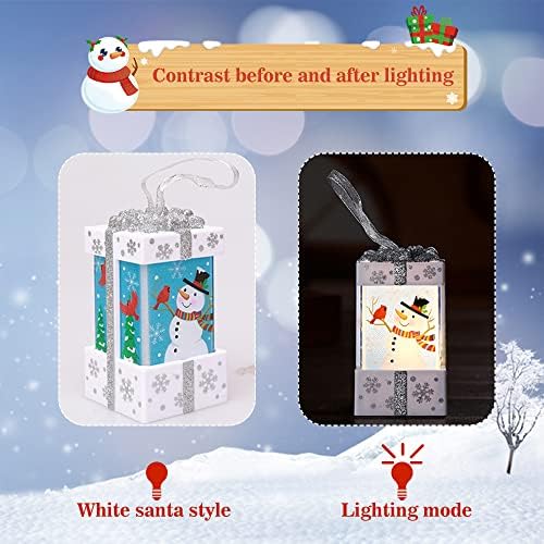 Коледен Фенер Fengyang, Коледен Водна Блестяща Снежна Топка, Коледен Окачен Led Лампа, Лампа За Вътрешно и Външно Декоративно