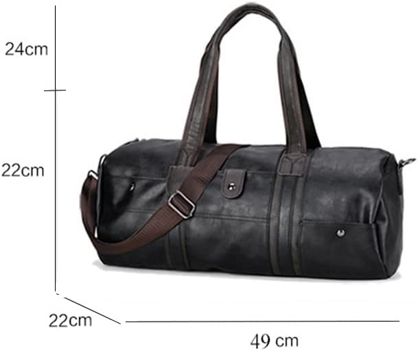n/a Мъжка спортна чанта от изкуствена кожа с голям капацитет, водоустойчиви спортни чанти за фитнес, Фитнес, Пътна чанта на