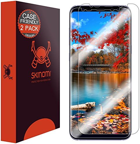 Защитно фолио Skinomi, съвместима с Galaxy S8 Plus (2) (подходящ за своята практика) Бистра Антипузырьковая HD филм TechSkin TPU