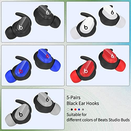 [5 Двойки] Ушни куки за Beats Studio Рецептори, Силиконови Мини Аксесоари за ушни куки Beats Studio Рецептори, Сменяеми Ушни седалките, Съвместими