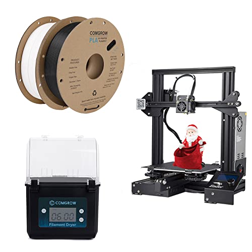 Официален 3D принтер Creality На 3 и кутия за сушене на прежди спиралите 3D-принтер и Конец спиралите PLA 3D принтер Черно-бял