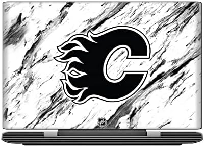 Дизайн на своята практика за главата, Официално Лицензиран NHL Marble Calgary Flames, Vinyl Стикер, Стикер върху кожата, която е Съвместима с HP Pavilion 15.6 15-dk0047TX