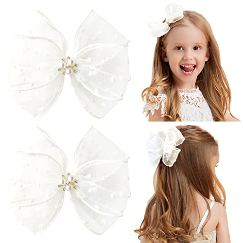 LILIEBE 6 Панделки за коса за по-големи момичета с фиби, Аксесоари за коса за деца към роклята с цветя модел за момичета, Уникални панделки