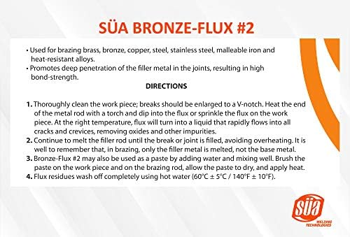 SÜA® е Прахобразен флюс за бронзов запояване - банка към 8 унция.