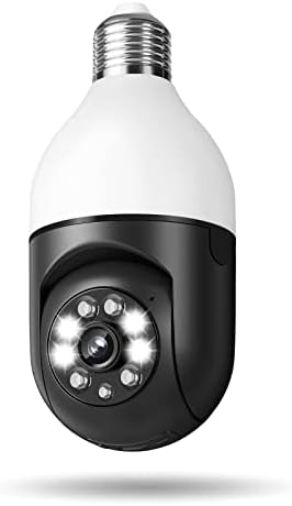Градинска камера за сигурност с крушка 2,4 Ghz и 5 Ghz, Градинска камера за сигурност на светлина на 360 °, Безжична камера за сигурност
