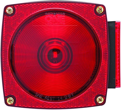 Led лампа Optronics ON1E 4-3/4 Квадратен Червен цвят под 80 Дясната Карфица за инсталиране на стоп-сигнал, задна фенер и показалеца