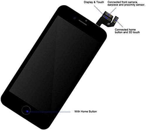 за iPhone 6s 4,7 инча Пълна Подмяна Монтаж на LCD екрана Дигитайзер Рамка Дисплей Комплект с Предна Камера, Сензор за близост Високоговорител