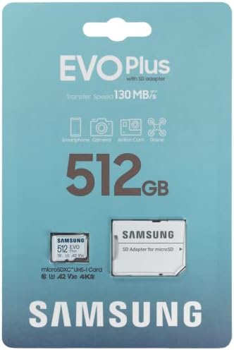 Samsung EVO Plus с адаптер за SD Карта microSDXC UHS-I Class 10 Карта с памет за Nintendo Switch, Switch Lite, OLED (MB-MC512KA/APC),