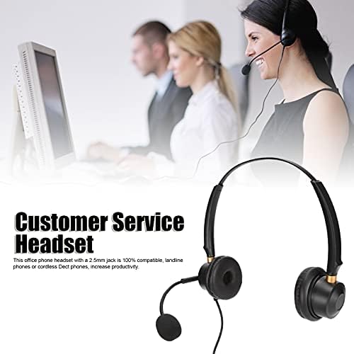 Поддръжка на слушалки за обслужване на клиенти H600D‑2,5 MV Регулиране на силата на звука Телефонна слушалка с микрофон за намаляване на шума, Поддръжка слушалки за call