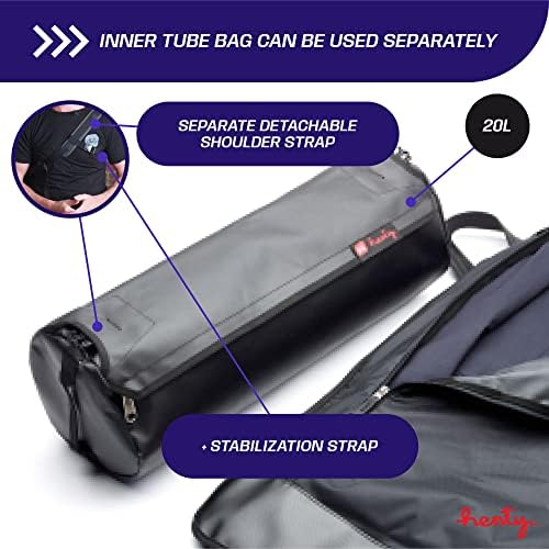 Henty CoPilot Messenger: Чанта-трансформатор за дрехи за мъже и жени - ръчния багаж за костюми и рокли, Пътна чанта за дрехите, черна
