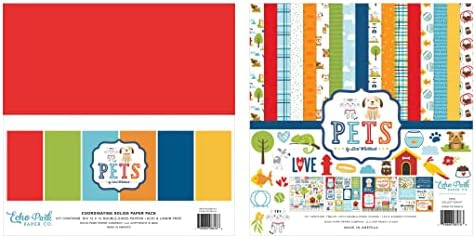 Комплект за събиране на хартия Echo Park: Набор за събиране на домашни любимци, 12 x 12 +, Определени от твърда хартия с размери