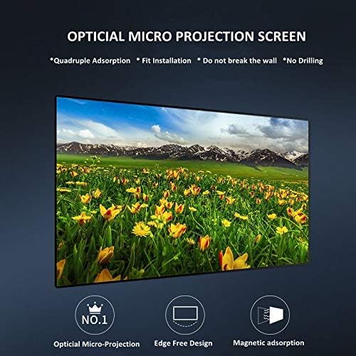 Първият оптичен микропроекционный екран 4K 8K със светлоотразителни екрани ALR с магнитна чрез адсорбция 1,6 с висок коефициент на усилване (размер: 90 см)