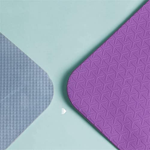 KJHD 2 мм TPE Замшевый килимче за йога, спортен нескользящий мат с Цветен принтом, за Отслабване, за фитнес, за пътуване в салона,