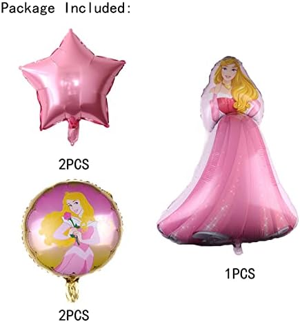 HTRY 5 БР., Балони От Фолио Принцеса На Дисни Спящата Красавица, За Детски Рожден Ден, Бебе Душ, Принцеси, Тематични Украси За Партита